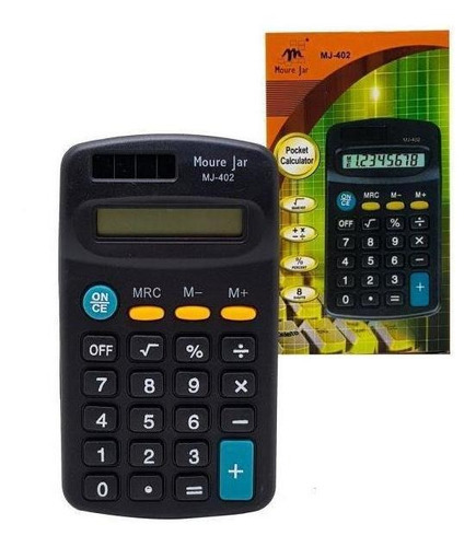 Calculadora De Bolso 8 Digitos 402 Moure Jar Cor Preto