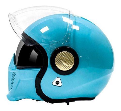 Vintage Modular Barbilla Desmontable Motocicleta Casco De