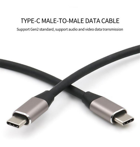 Imagen 4 de 8 de Cable 2 Metros Usb C Thunderbolt 3 100w 4k 60ghz 10gbps