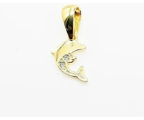 comprar Dije Delfín Con Zircones De Plata 925 Doré 