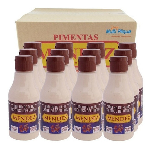 Molho De Alho Mendez Cremoso Defumado 215ml 12 Unidades