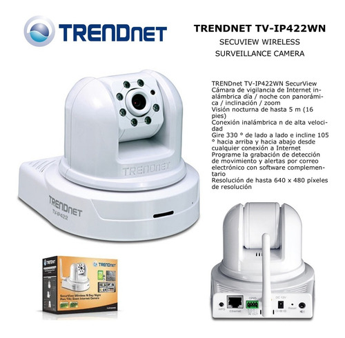 Trendnet Tv-ip422wn Secuview Cámara De Vigilancia De Interne
