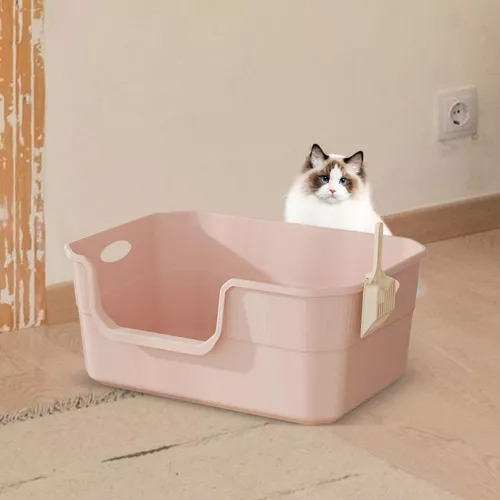 Caja De Arena Gruesa Extra Grande Semicerrada Para Gatos