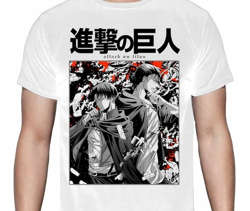 Shingeki No Kyojin - Levi Y Eren -  Polera Anime