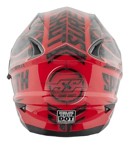 Casco Cerrado Moto Speed Strength Ss1600 Sure Shot Rojo