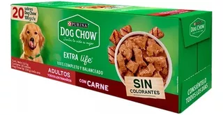 Purina Dog Chow Adultos Caja Con 20 Sobres De 100 Gramos C/u