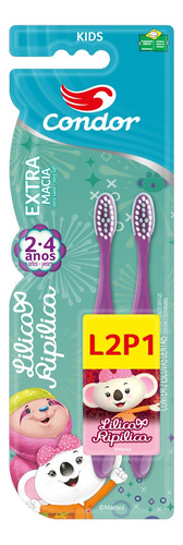 Escova Dental Extramacia Lilica Ripilica Condor Kids Cabeça P Leve 2 Pague 1 Unidade