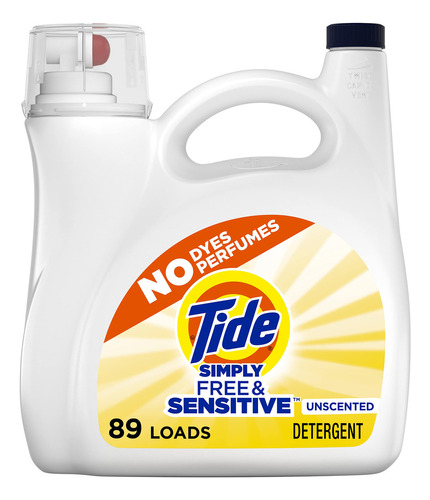 Simply - Detergente Liquido Para Ropa, Libre Y Sensible, 128