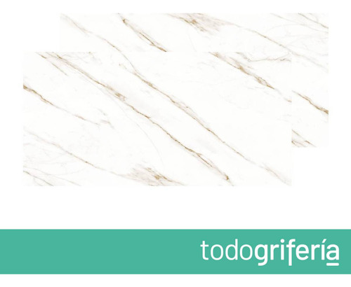 Porcelanato Pulido Simil Marmol Calacata 90x180 Raggi Oro