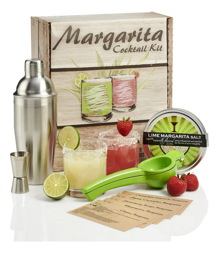 Kit De Cctel Margarita, Juego De Vasos De Rocas, Coctelera Y