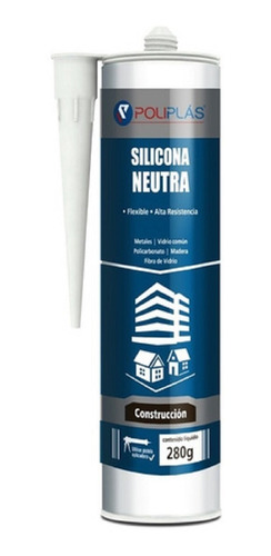 Silicona Neutra Cartucho 280 Ml P/caja 24 U Poliplas