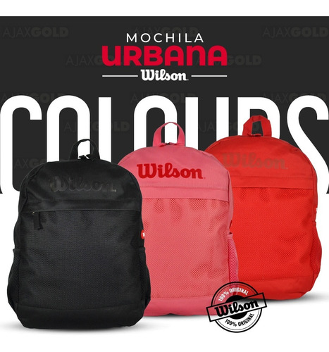 Imagen 7 de 10 de Mochila Wilson Urbana Deportes Reforzada Gym Porta Notebook