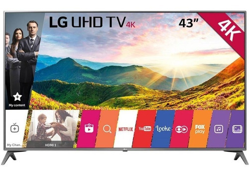 Smart Tv 43  LG Ultra Hd 4k 43uj6565 Hdr Ativo Wi-fi Webos 