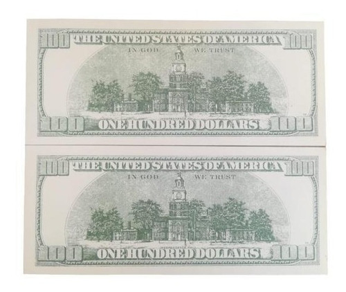 Imagen 2 de 3 de 2 Billetes De Cien Dólares De Juguete.