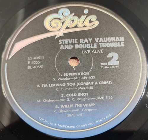 Stevie Ray Vaughan And Double Trouble Live Alive 2lp Usa (Usado)