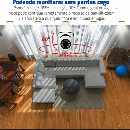 Cámara Lampada De Monitoreo Inteligente Aplicación Yoose Inf