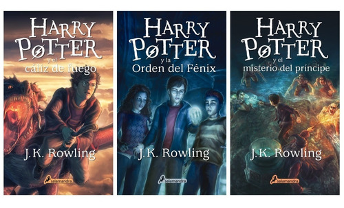 Harry Potter Lote X 3 Libros 4 5 Y 6 T Blanda Salamandra