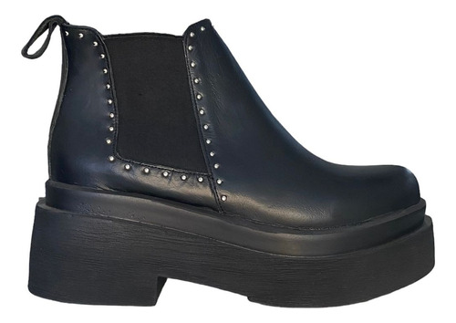 Bota Botineta Mujer Zayra Cuero Vacuno Negro Juanita Shoes 