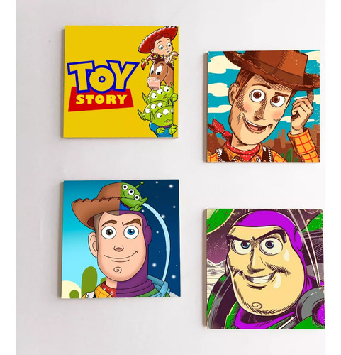 4 Piezas Pintura De Diamantes Toy Story Art 30x30cm