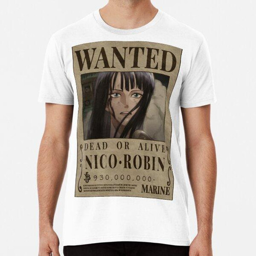 Remera Nico Robin Wanted Bounty Poster Devil Child Algodon P
