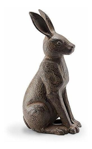 Spi Home Buen Oyente Escultura De Conejo De Hierro Fundido