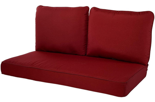 Cojín Sofá De Dos Plazas 29 Rd02lv 46 X 26 3pc Rojo