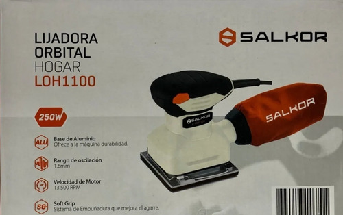 Imagen 8 de 10 de Lijadora Orbital Palma 115 X 110 Mm 250w De 1/4 Hoja Bolsa