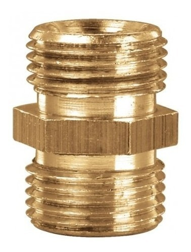Imagen 2 de 2 de Union Rosca Para Dispenser De Agua Bronce 3/8 A 3/8