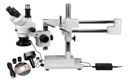 Microscopio Estéreo Trinocular Amscope Sm-4tz-144-5mt, Ocu.