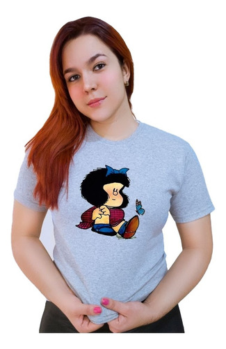 Polera Dama Estampada 100%algodon Diseño Mafalda