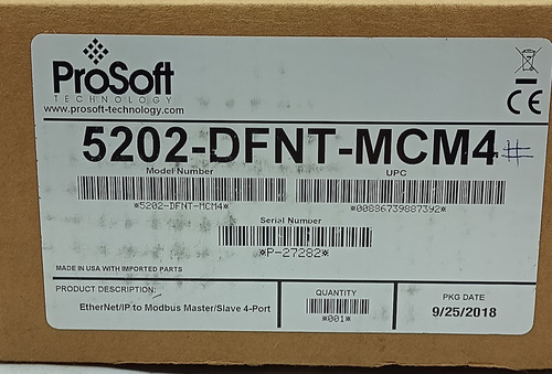 Módulo Modbus Prosoft 5202-dfnt-mcm4 18-32vdc
