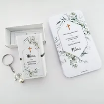 Comprar 10 Souvenir Comunion Bautismo Cajita Llavero Nena Varon Bebe