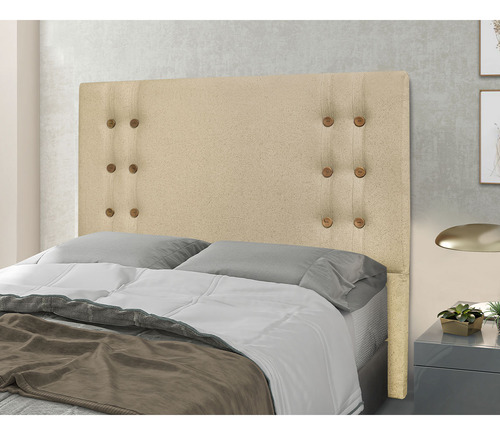 Cab Santorini Spz 160cm Queen Linho - Doce Sonho Móveis Cor Dourado-2005