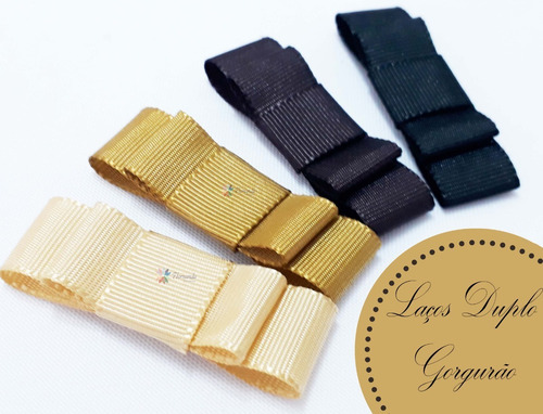 25 Laços Duplo Gorgurão Nº3 15mm Convites Enfeites