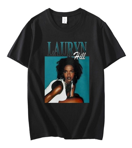 Playera Lauryn Hill Fugees 90s Vintage Negra Playera Hombr