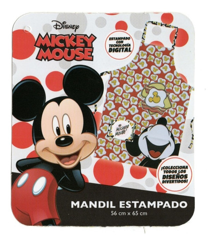 Mandil Estampado Personajes 56 X 65 Cm Providencia Color Mickey