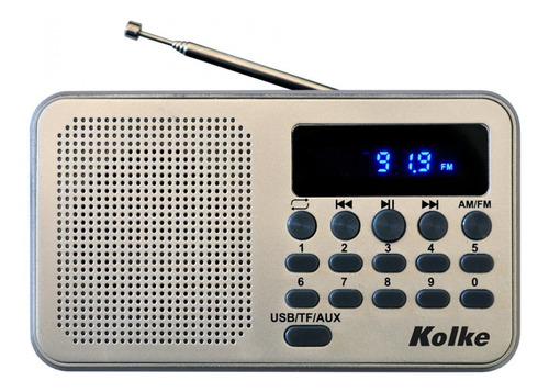 Radio  Kolke KPR-364 digital portátil color plateado