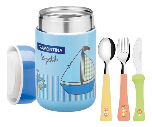 Pote Térmico Para Papinha De Bebe Tramontina Com Talher
