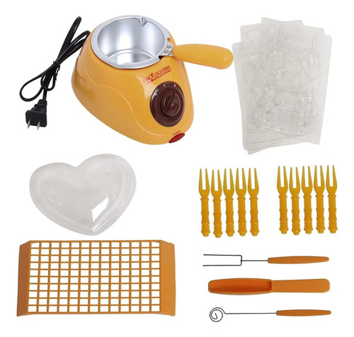 Maquina Fundidora Para Derretir Chocolate Eléctrica Mini Amarillo