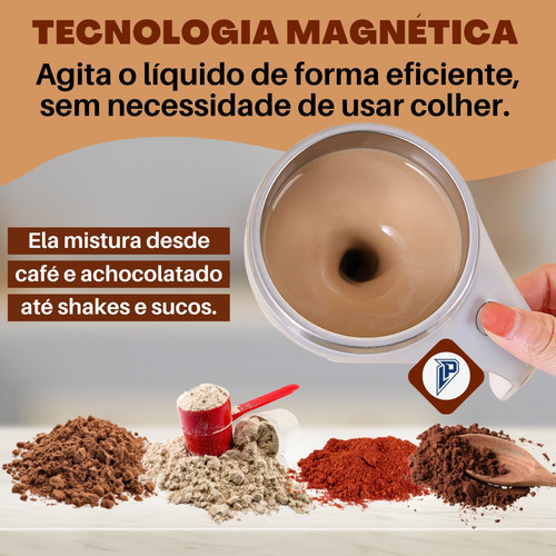 Cup Mix Caneca Térmica Magnética Copo Mixer Automático