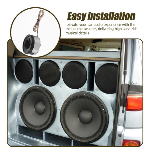 1 Par De Alto-falantes Mini Dome Tweeter Para Áudio Automoti