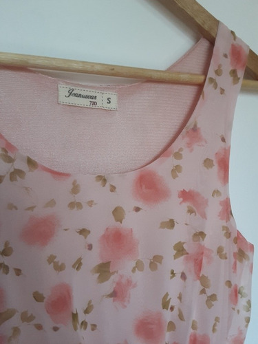 Imagen 5 de 9 de Vestido Floreado Con Corte Asimétrico Y Manga Corta, Talla S