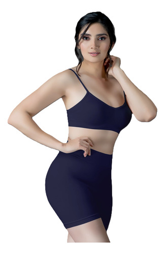 Licra Tipo Short Para Dama Catherine Azul Marino Unitalla