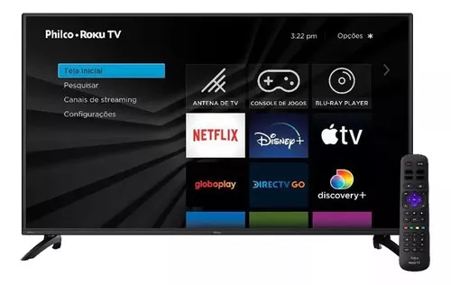 Smart Tv Ptv40g7er2cpblf 40'' Led Dolby Áudio Philco Bivolt