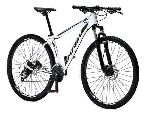 Bicicleta Aro 29 Krw Alumínio 27vel Hidráulico Com Trava S9 Cor Branco/preto