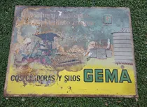 Comprar Antiguo Cartel Gema - Cosechadoras Y Silos