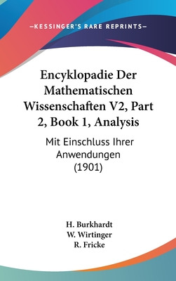 Libro Encyklopadie Der Mathematischen Wissenschaften V2, ...