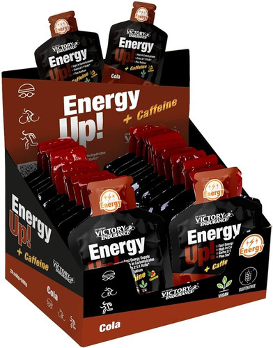 Gel Energetico Energy Up 60 Mg Cafeina Victory 24u Sabor Cola