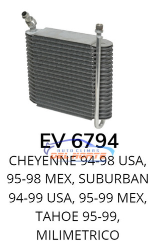 Evaporador De A/c Automotriz Tahoe 95-99