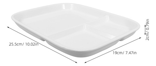 Plato De Porcelana China De 10 Pulgadas Con Tres Compartimen